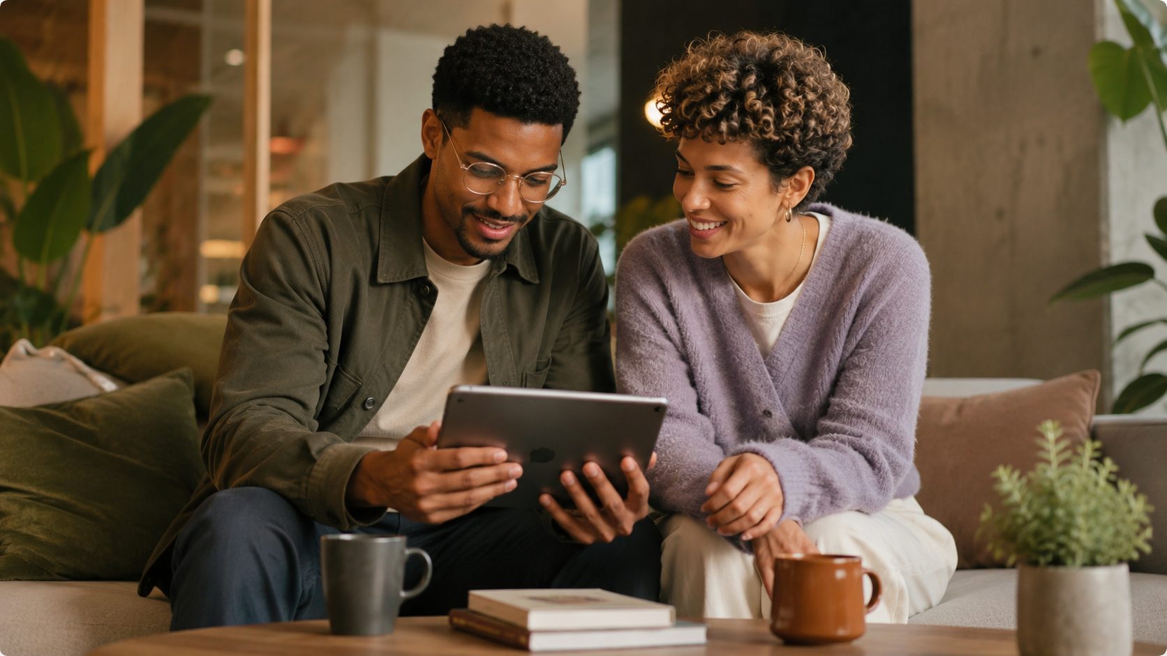 Two colleagues reading a candidate's evidence together